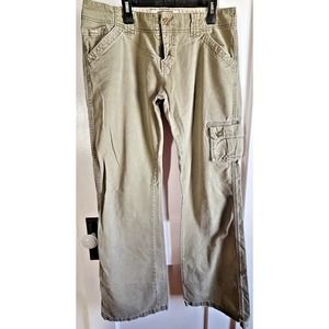Vtg BKE denim Tuscan Low‎ rise cargo pants distressed junior Sz 10-12